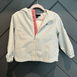 Girls Tommy Hilfiger stripped Rain Jacket xxs 2T/3T